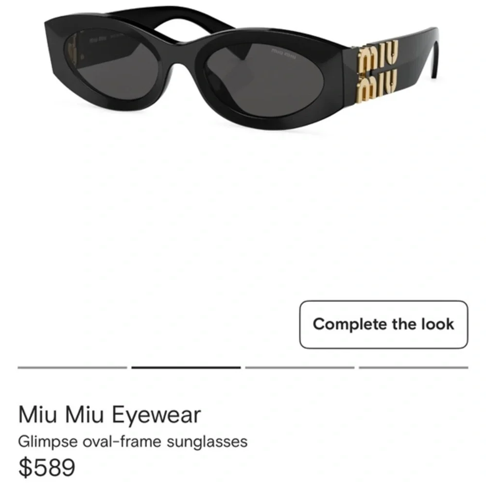 Miu Miu Black Oval Sunglasses